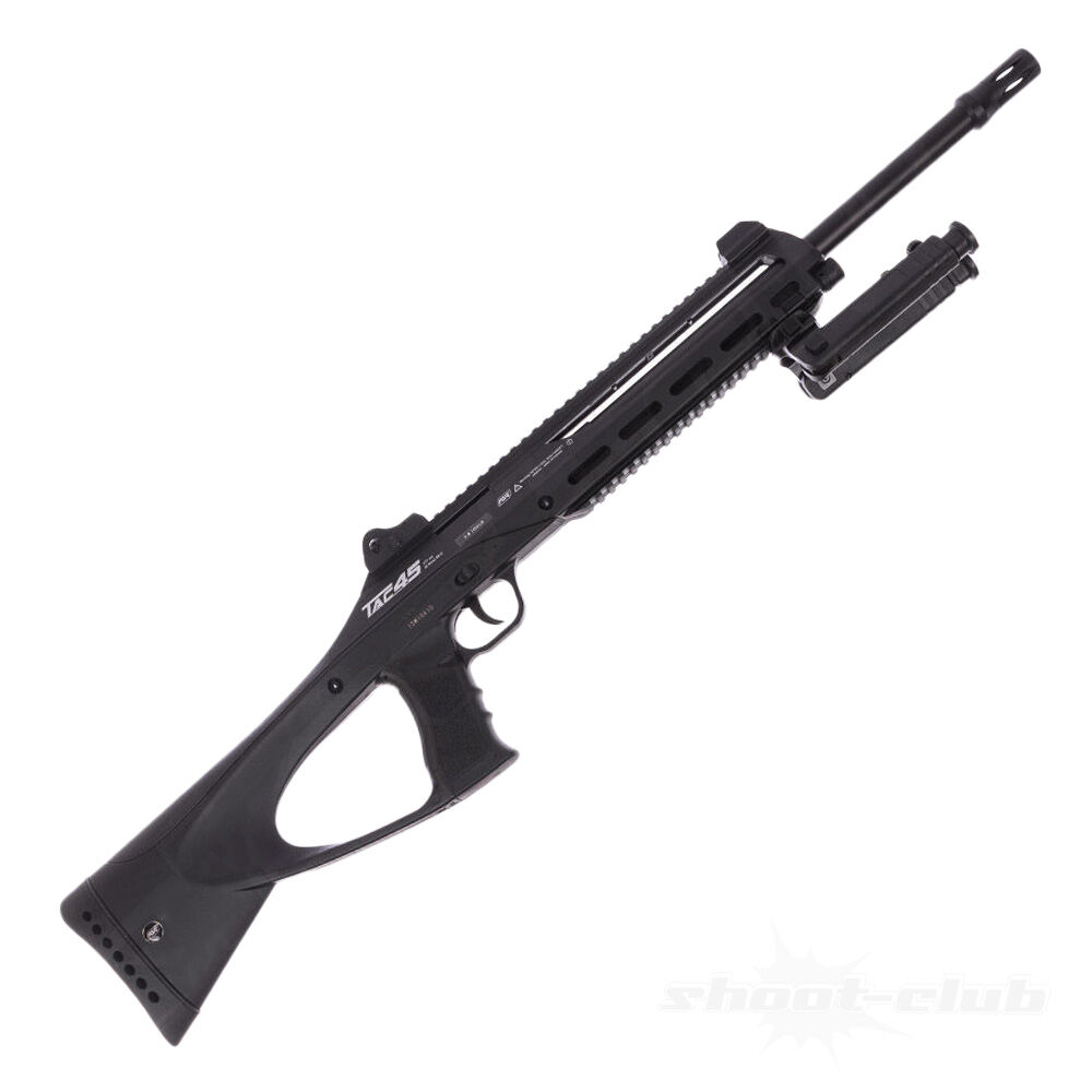 ASG TAC45 Co2 Gewehr Kaliber 4,5mm Stahl BB Schwarz mit Zweibein Bild 2