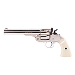 ASG Schofield CO2 Revolver 6 Zoll 4,5mm Diabolos Silver & Ivory Grip Bild 2